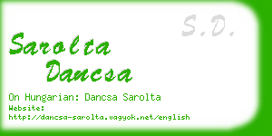 sarolta dancsa business card